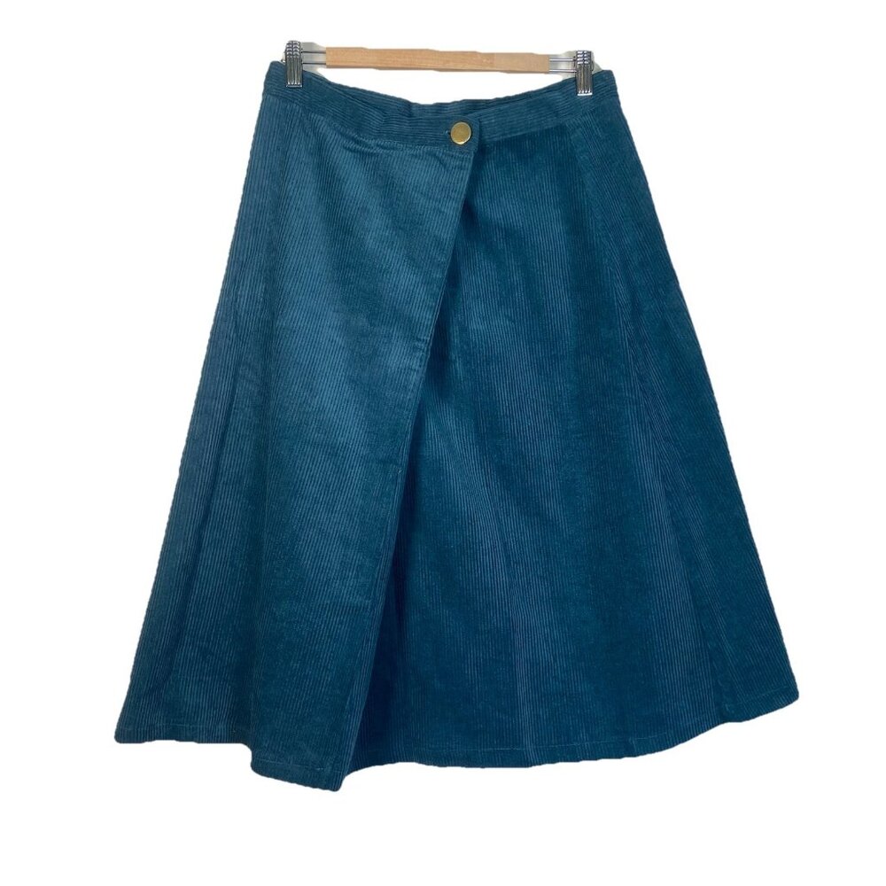 Roolee Teal A-Line Cordouroy Skirt